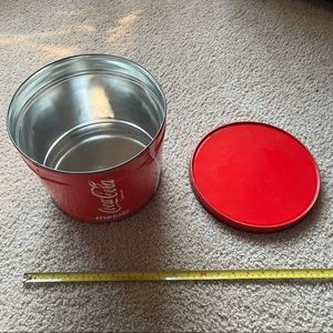 Vintage Official Licensed Coca-Cola Collectible Tin Bucket red